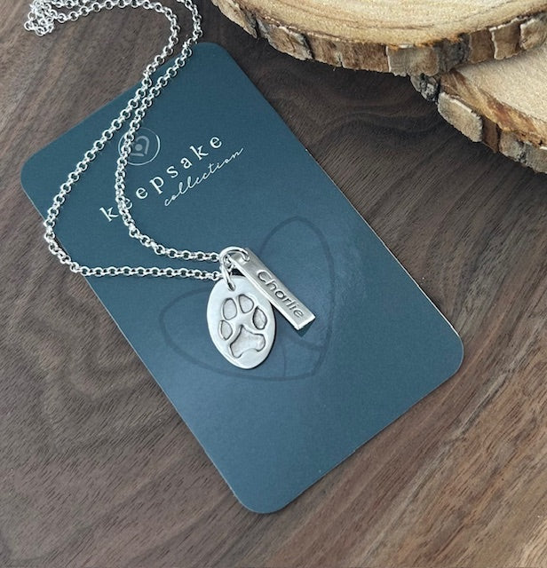 Small Oval - Paw Print
