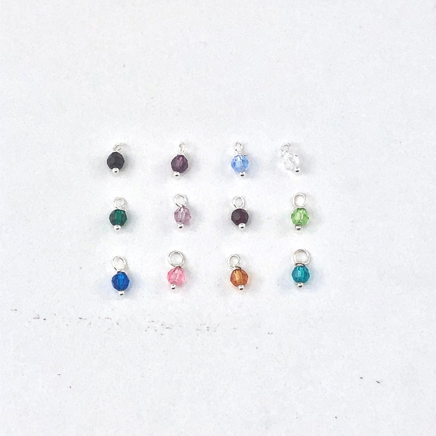 These 4mm Swarovski Crystal birthstones are a great way to finish any necklace or bracelet in the Keepsake Collection.  Choose from all 12 birthstone colours